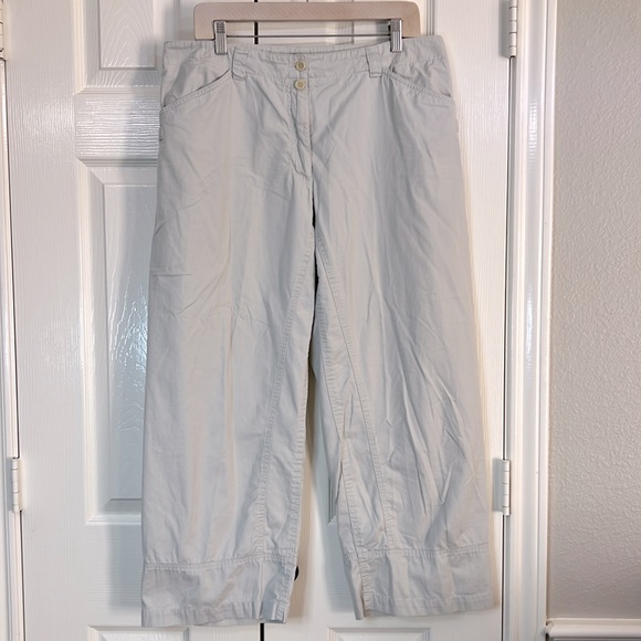 Jones New York Capris Pants Sand Light Khaki Size 14 - Picture 8 of 8